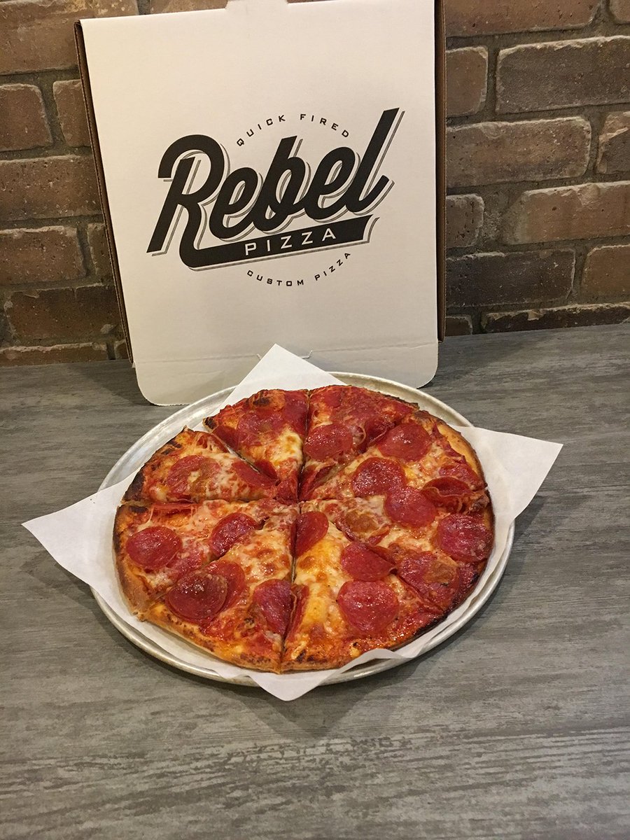 Calling all pepperoni lovers! Try our new Hot Rod Signature Pizza with Classic Rebel Red Sauce, Extreme Pepperoni and mozzarella cheese. If you’re feeling extra rebellious ask for our Spicy Red Sauce.