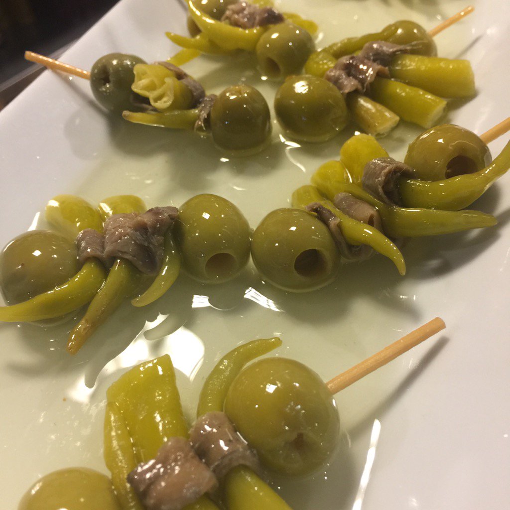 TxikitoNYC's tweet photo. Come in for a #gilda or two or three @TxikitoNYC #ThebasqueBook #Basquelife #pintxos #perfectbite https://t.co/ZsDMSuitCs