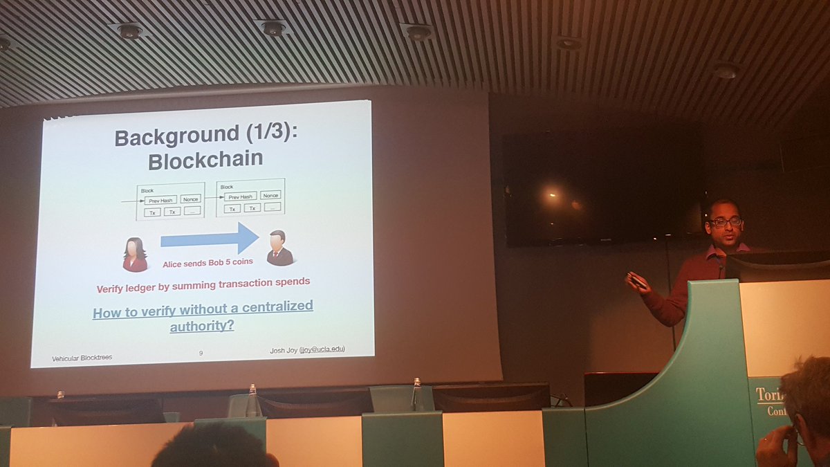 SCCS_UniSurrey's tweet photo. #blockchain for #V2X communication in #ITS at #ieee #VNC17 from Joshua Joy https://t.co/WL51qqgDmn