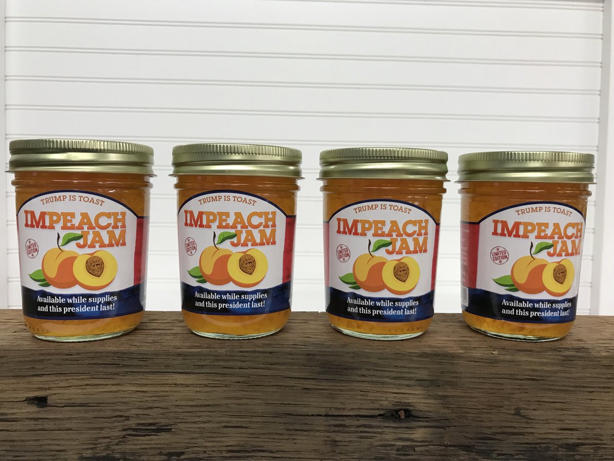 TrumpToaster's tweet photo. For #GivingTuesday why not give the gift of imPEACHment (jam)? #makebreadgreatagain #trumpistoast https://t.co/pcGukHQZ0n https://t.co/vAwRGtWbZJ