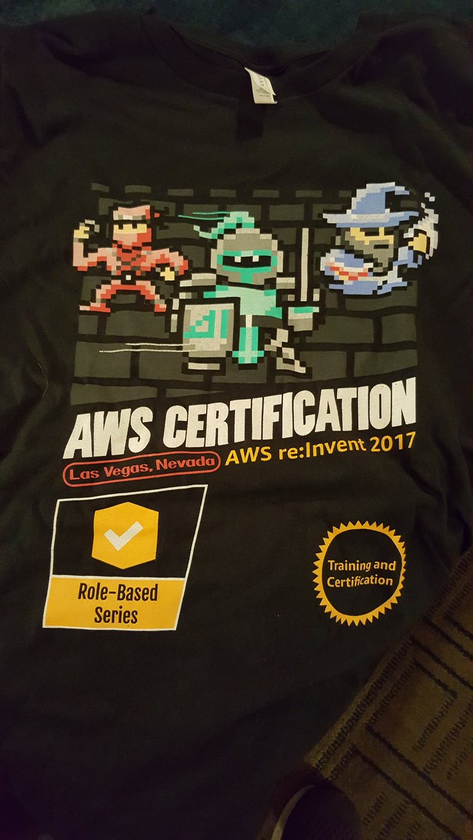It pays to be certified. #reInvent #swag