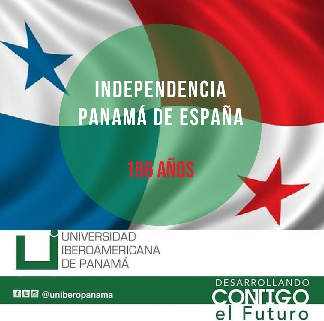 La Universidad Iberoamericana de Panamá se llena de orgullo y alegría por la celebración de los 196 años de  Independencia de nuestro querido Panamá. 🇵🇦 #FelicidadesPanama