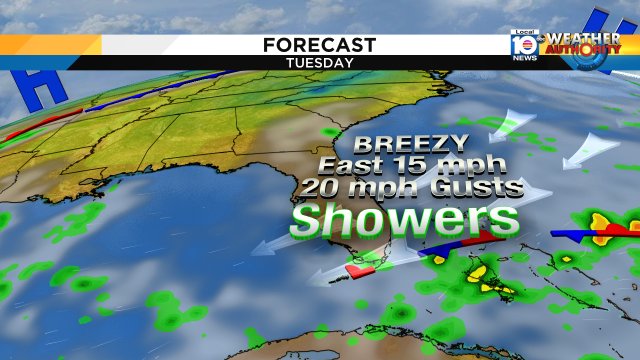 A stationary front over #SouthFlorida is helping produce spotty showers this #Tuesday, Today's high 82° #flwx https://t.co/7fbUvaxe1Y