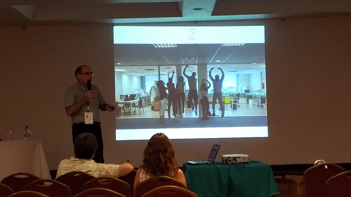 NPalopoli's tweet photo. Second day at #CAB2C17 and after the break, Miguel Ángel Molina presents @WholeGenix the Spanish company aiming to "bridge the gap between MDs and Bioinformaticians" https://t.co/ohK3pbdK0T