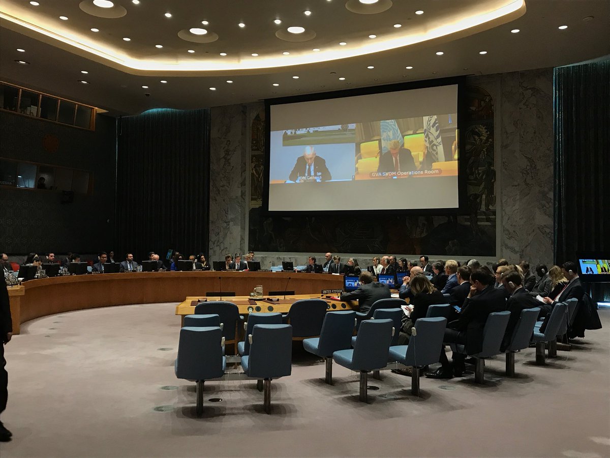 FilippoGrandi's tweet image. My briefing to the Security Council today: “Too often measures pursued in relation to Mediterranean routes have centered on how to control, deter &amp;amp; exclude. Political, security, humanitarian, human rights &amp;amp; development investments are needed”.