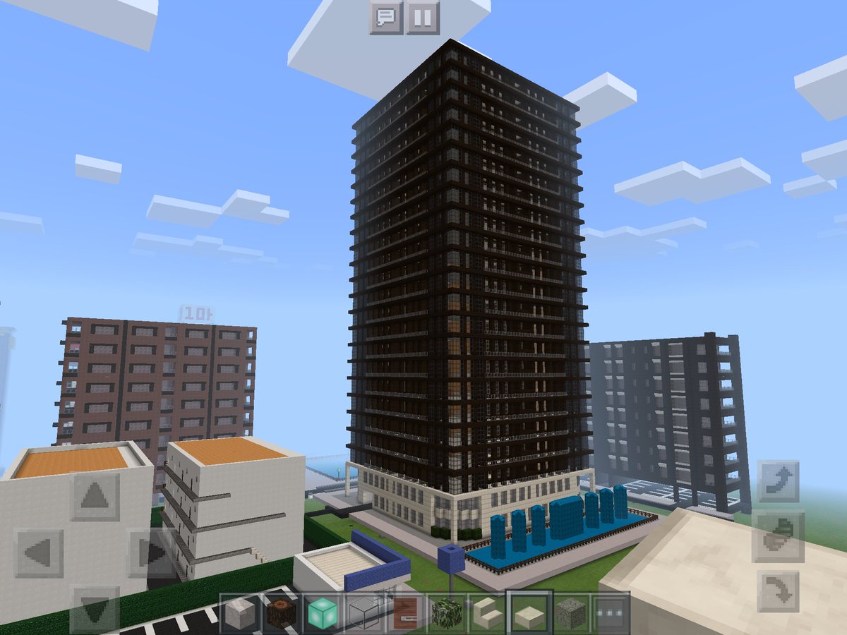 Craftboy マイクラpe Twitterissa 高層高級マンション マイクラpe マインクラフトpe 高級マンション Minecraft街作成中