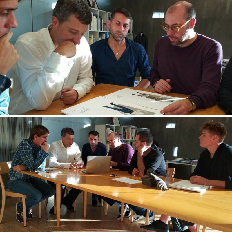 Nicola Berloffa, Edoardo Russo y Fabio Cherstich presentan el escenario y el vestuario para 'Die Zauberflöte' a Jose Luis Rivero, Director Insular de Cultura, Educación y Unidades Artísticas del <a href="/CabildoTenerife/">Cabildo de Tenerife</a> junto al equipo de #ÓperadeTenerife encabezado por Alejandro Abrante