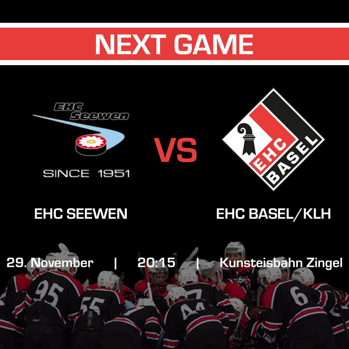 EHCBasel's tweet photo. AUSWÄRTSSPIEL!
Morgen gibt es wieder Hockey! Diesmal auswärts beim #EHCSeewen!
Für diejenigen die nicht kommen können, dürfen das Spiel auch auf @hockeyfanradio live mithören! Die Übertragung startet 15 Minuten vor Spielbeginn!
Auf geht's!
#MySportsLeague https://t.co/2nAz78tDzs