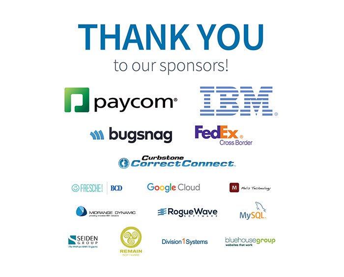 zendcon's tweet photo. Thanks again to all #ZendCon2017 sponsors! https://t.co/ihPiDFlrDi