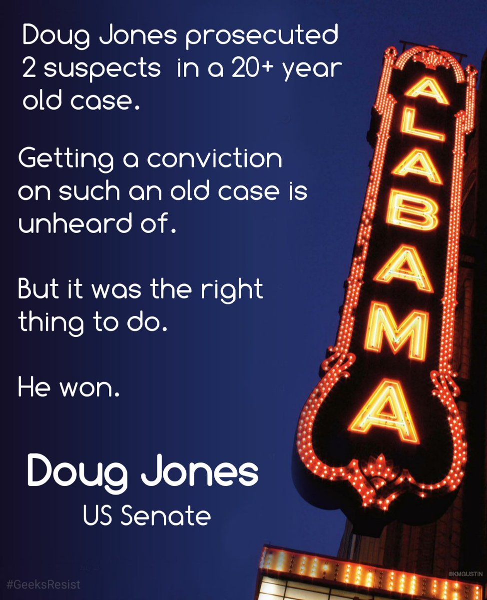 TheSWPrincess's tweet photo. #DougJones has an impressive professional career. He understands the needs of working class families.

He's also a man of morals and integrity who believes in doing the right thing. 

On Dec. 12th, do the right thing Alabama. #DougJonesforSenate #Alabama #RollTide #WarEagle https://t.co/fbNDb2qo4B