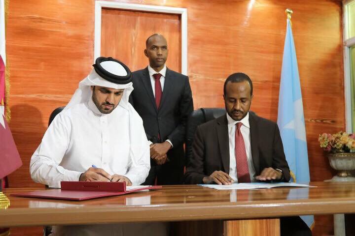 AmbGamal's tweet photo. Today I had the honor of signing a bilateral agreement on behalf of the FGS with the State of Qatar worth of $200M towards infrastructure, education and job creation projects. The projects will be implemented across the country. @MoPIED_Somalia https://t.co/FFt0fh5mb0