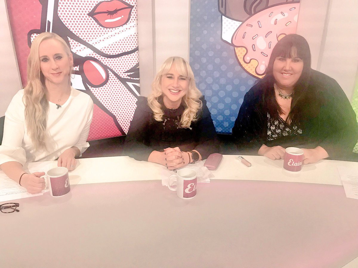 Andrea Smith (@andreamarysmith) on Twitter photo Tune it to @TV3Ireland at 3pm to see @AileenHickie, <a href="/CGraceCassidy/">Caroline Grace-Cassidy</a> <a href="/EleanorShanley/">Eleanor Shanley</a> and me having the lols and arguments on the @tv3elaine show with <a href="/ElaineCrowley/">Elaine Crowley</a> 💜 I was hair extension-free for a change as they are going back in this afternoon. Tune it to @TV3Ireland at 3pm to see @AileenHickie, <a href="/CGraceCassidy/">Caroline Grace-Cassidy</a> <a href="/EleanorShanley/">Eleanor Shanley</a> and me having the lols and arguments on the @tv3elaine show with <a href="/ElaineCrowley/">Elaine Crowley</a> 💜 I was hair extension-free for a change as they are going back in this afternoon.