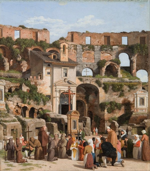 Christoffer Wilhelm Eckersberg, “View of the Interior of the Colosseum” (1815/16) #RuinsInArt