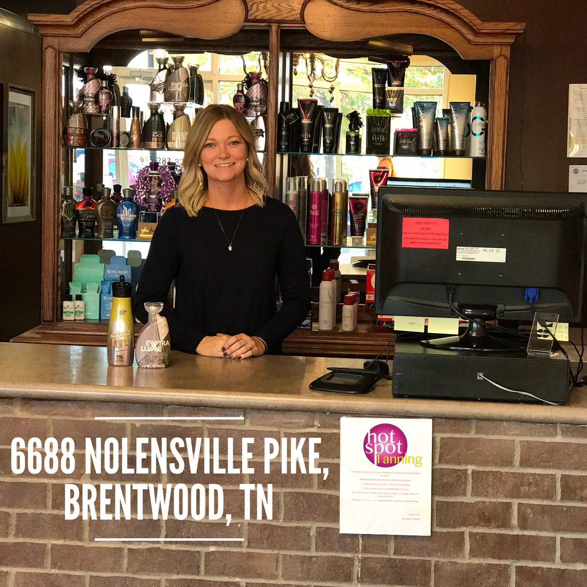 tanning_hotspot's tweet photo. This weeks' salon feature -- Nolensville location ✨Tanning options: Leg tanner, Standard, VIP, Double Shot, Standup, Premier, Alpha, Matrix, Booth Spray, Custom Airbrush Spray! •Check back this week for more details!
#hotspottanning #salonfeature #hottieclub https://t.co/R6enHd619U