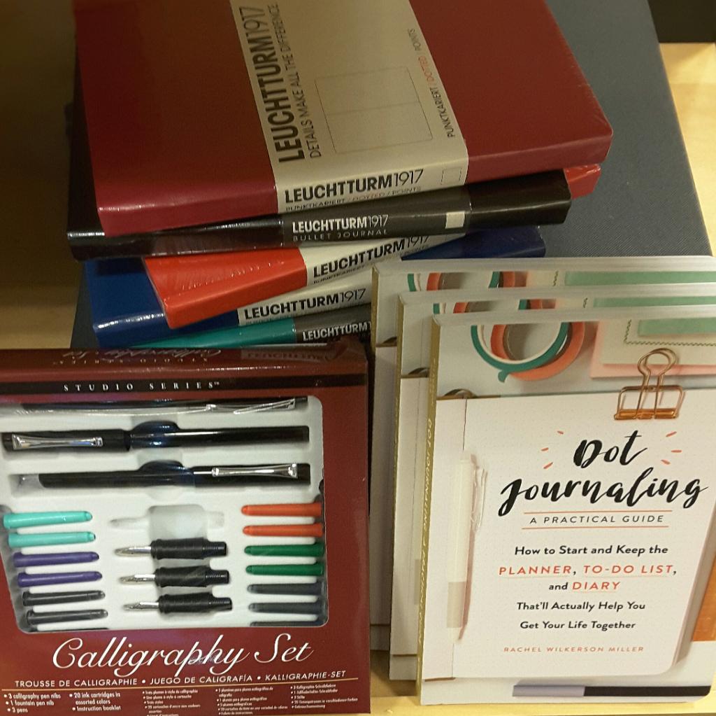 BNBradley_Fair's tweet photo. If you know someone with a desire to #bulletjournal we have the supplies! #handlettering #calligraphy #writing #journal #journaling #leuchtturm1917 #dotjournaling #BNMidwest #book #books #booksellers #booklife https://t.co/AtFl1Obp0f