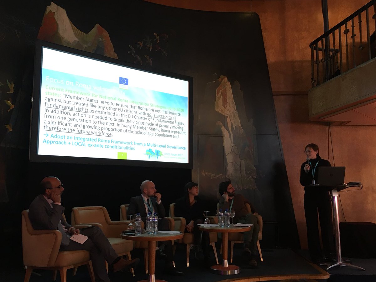 lauracolini's tweet photo. My personal thank you to Beverly Bernard for putting homelessness and roma vulnerability on top of the priorities of the urban poverty partnership.a reward for the work invested in this partnership #EUUrbanAgenda #Citiesforum2017 https://t.co/kxO0Ne130S