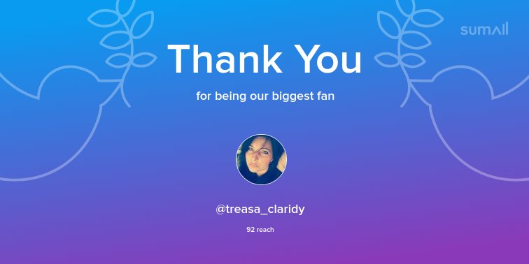 Our biggest fans this week: @treasa_claridy. Thank you! via sumall.com/thankyou?utm_s…