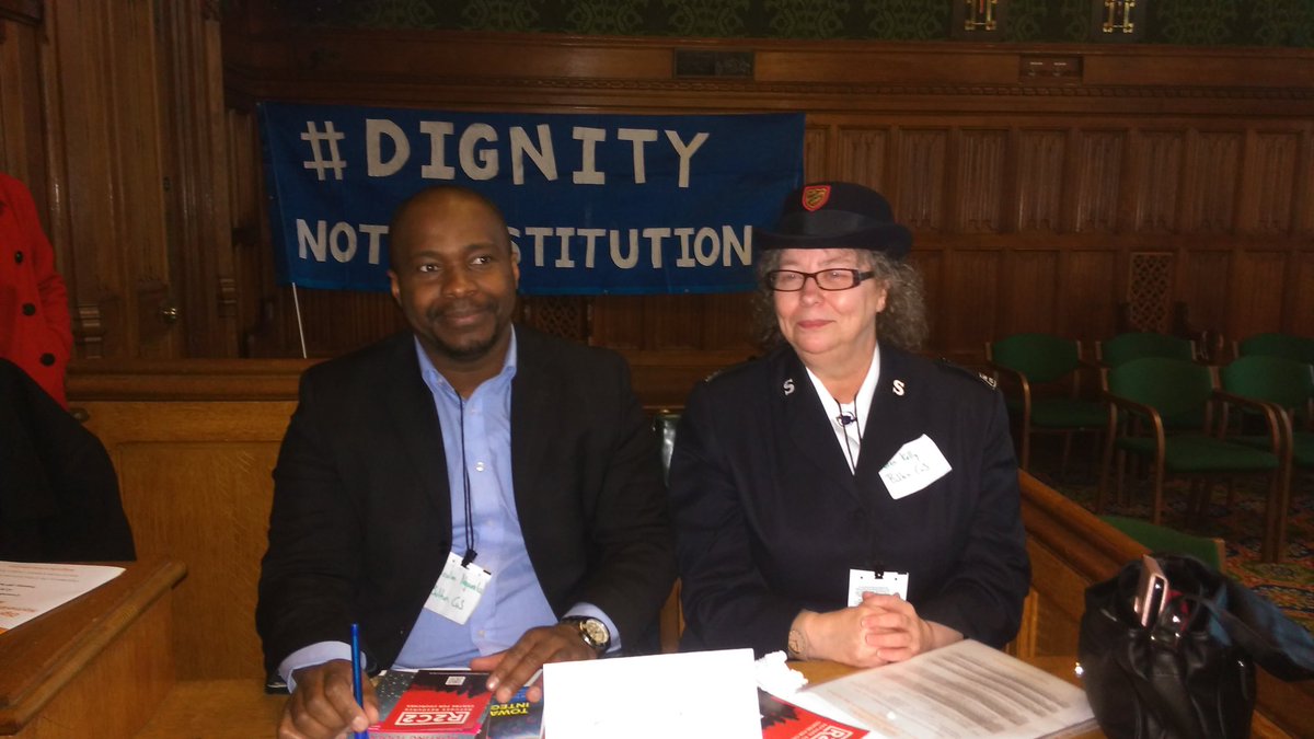 AsylumMatters's tweet photo. Nice to see Karen and Malcolm from @SanctuaryBolton at #sip2017 #DignityNotDestitution https://t.co/tMurAypLWX