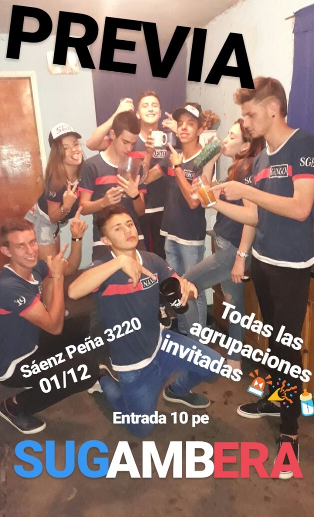 Sugamba19's tweet photo. 🚨🚨🚨PREVIA SUGAMBERA 01/12 SÁENZ PEÑA 3220, TODAS LAS AGRUPACIONES INVITADAS Y QUE PINTE DESSSKOKEEE🚨🚨🚨💣😈😈😈 https://t.co/l02Fy1q25D