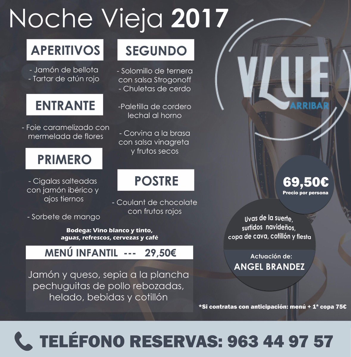 RteARRIBAR's tweet photo. Te vas perder la mejor Nochevieja de Valencia? Reserva antes de que te quedes sin plaza!#nochevieja2017 #party #vluearribar https://t.co/0x7nZpXbES