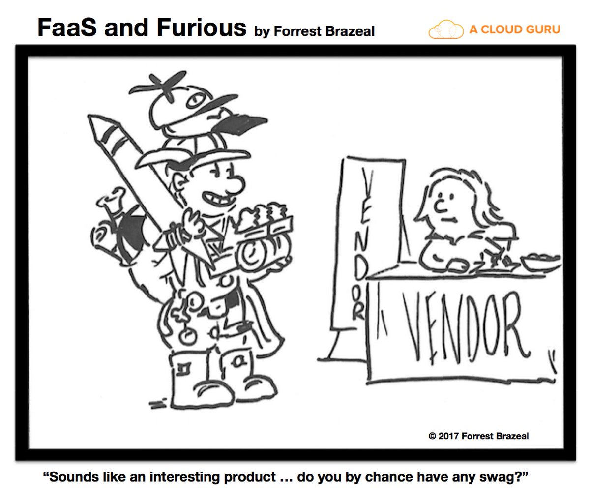 Do you have any swag? #reinvent 🤣
#ACG FaaS and Furious collection 👉 bit.ly/2z5G9Wz