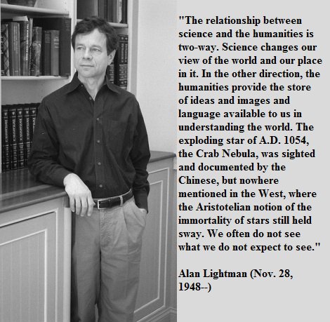 Happy birthday, Alan Lightman! 