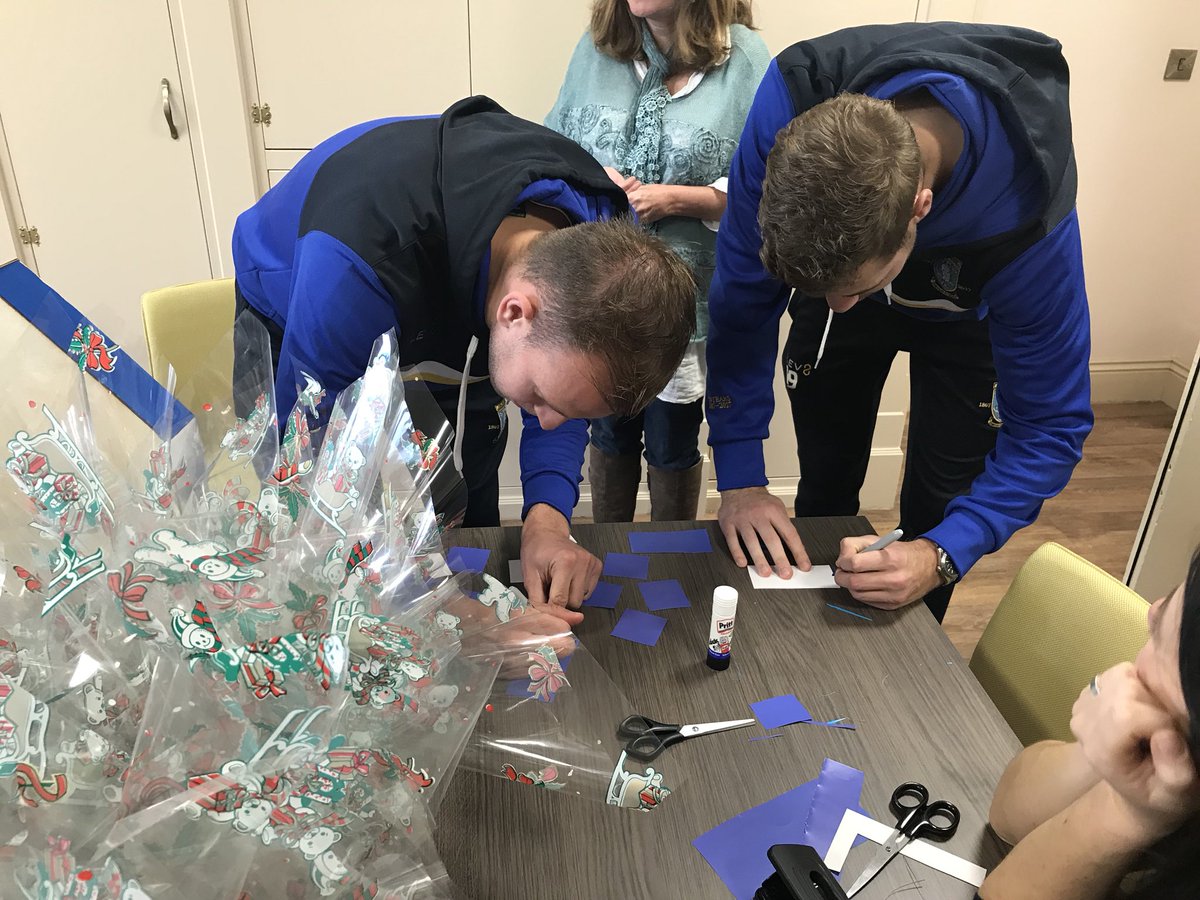 swfc's tweet photo. Jordan Rhodes and Joost van Aken paid a visit to @StLukes_Sheff’s new Clifford House building this afternoon. Thanks for having us! #swfc https://t.co/i31Pk21gI2