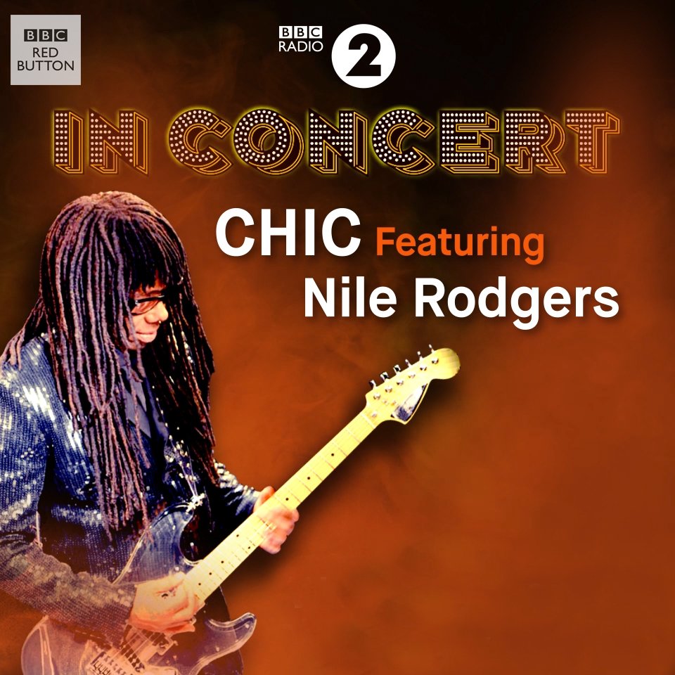 BBCRedButton's tweet photo. Good Times ahead @CHICorg ft @nilerodgers are back! Hit 🔴 to watch their #R2InConcert all day tomorrow 🙌 💃 #Disco https://t.co/mqL5Zdxtky