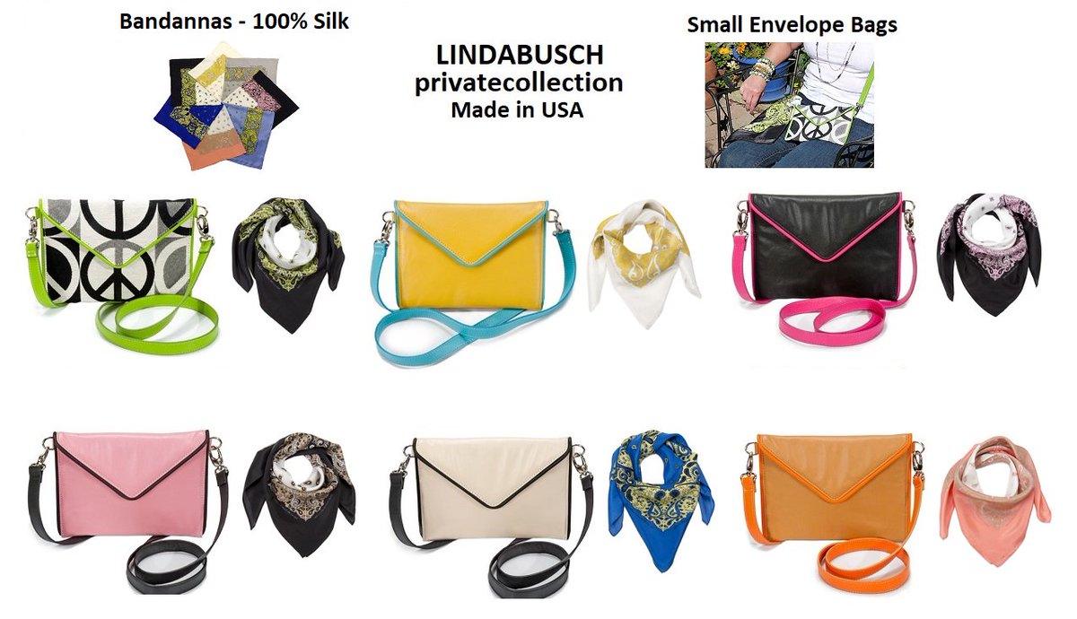 LindaBuschPC's tweet photo. Evening on the town? The Small Envelope Bag is a favorite to carry necessary essentials. Next add that classic look to your outfit with a 100% Silk Bandanna, & you are ready for anything! Made in USA #lindabuschpc.com #SmallEnvelopeBagsLBPC #silkbandannasLBPC #scarves #MadeInUSA https://t.co/whGxyW1caT