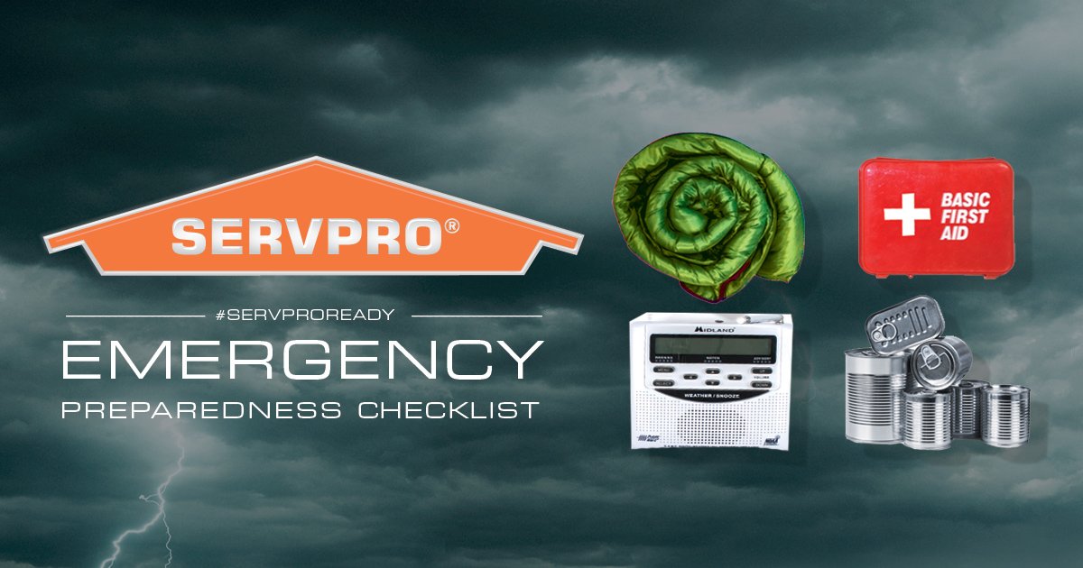 SP_BCandKC_KY's tweet photo. Be sure to put together an emergency kit for your home and in your car! #BePrepared #TipTuesday #servproBooneCounty https://t.co/nbc5qc9Fiu
