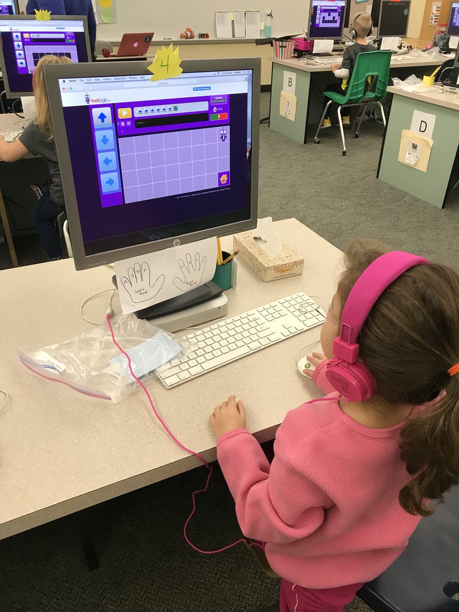 2mackattack's tweet photo. Lions and tigers and Bears? OH NOOO!! Coders and Programmers and Wizards, OH MY!! Kindergarteners learning to CODE using BIG vocabulary in a small, playful way! Amazing kids...and they are loving it! #movingrobots @HowellTwpGrnvl https://t.co/Sd3eUpmaxg
