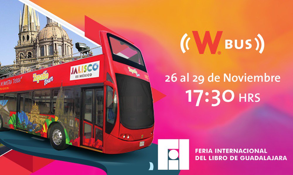 wradiogdl's tweet image. Recorre #Guadalajara en el #WBus. Te esperamos a las 17:15  en el stand de @WRadio_Gdl en la #FilGuadalajara31. Si cuentas con #TarjetaW convivirás con los autores invitados