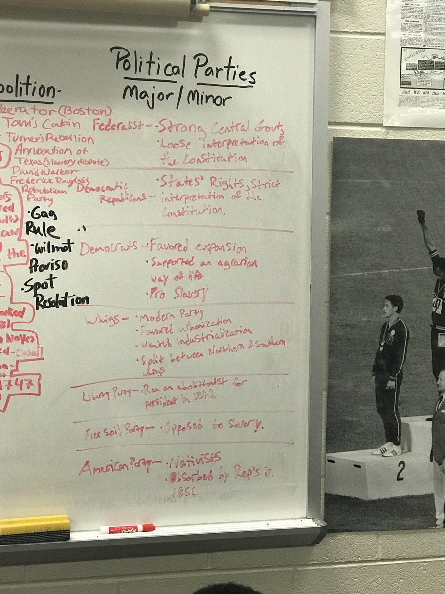Yergs4America's tweet photo. Review Topics for tomorrow’s test. Period 4, Part B. #industrialrevolution #politicalparties #reformmovements #geography https://t.co/CL5Q5Xxoq8