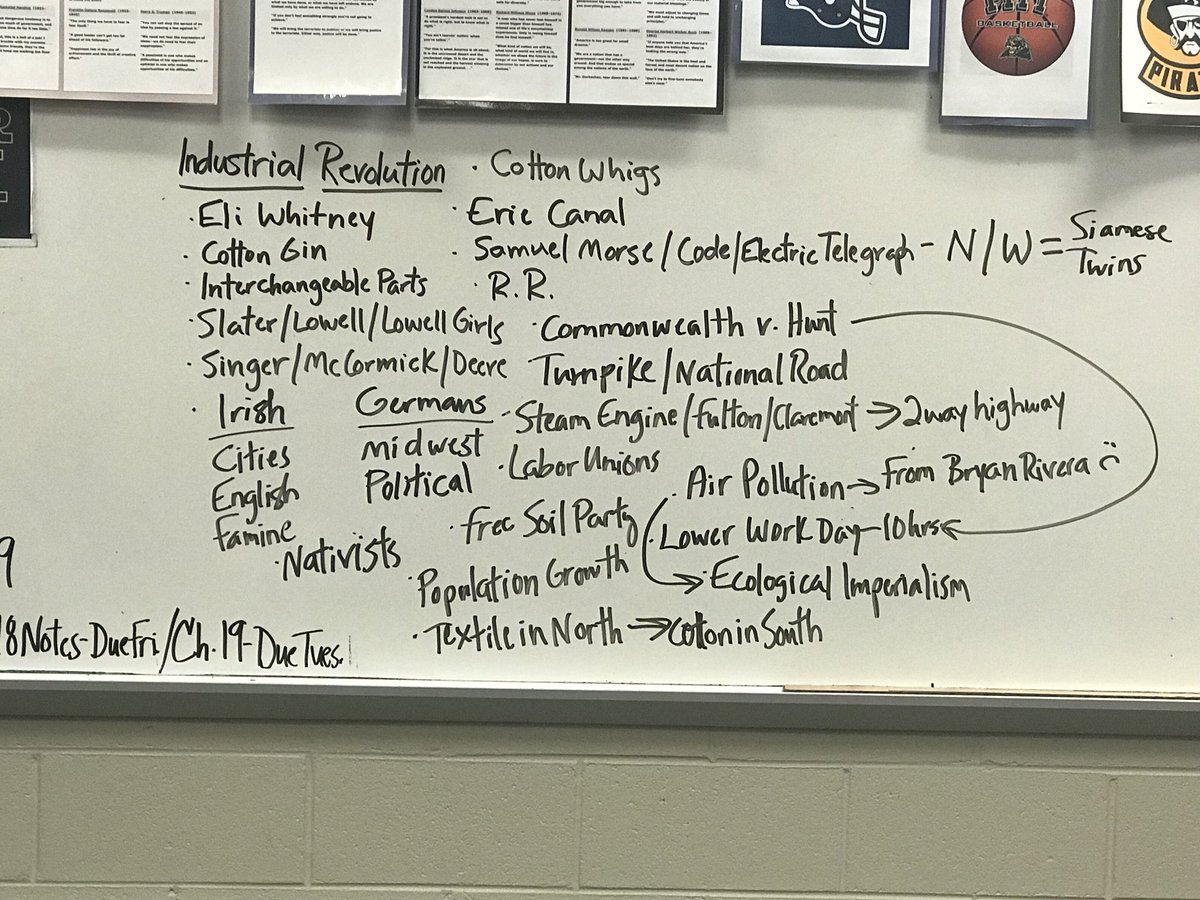 Yergs4America's tweet photo. Review Topics for tomorrow’s test. Period 4, Part B. #industrialrevolution #politicalparties #reformmovements #geography https://t.co/CL5Q5Xxoq8