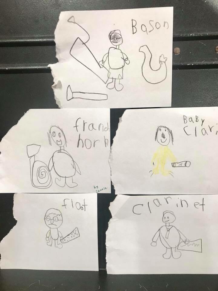 Here are drawings of us done by a second grader from Alexandria, MN this morning!  <a href="/ClassicalMPR/">YourClassical MPR</a>