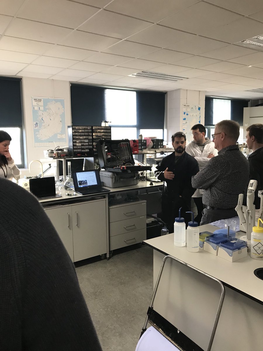 DCUWater's tweet photo. Dr. Margaret McCaul research group giving a tour of the various sensors they are developing #DCUSensorWorkshop https://t.co/xFJofTXh8m
