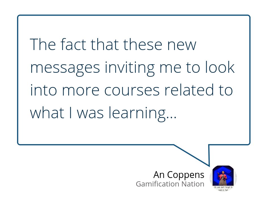 GamificationNat's tweet photo. "Because of the messages I logged back into Udemy and started cleaning up my wish list and delving into..." https://t.co/0cFw8m4TDN #Gamification #Gamificationdesign #Education #Learninggamification https://t.co/b9i0pk2WOB