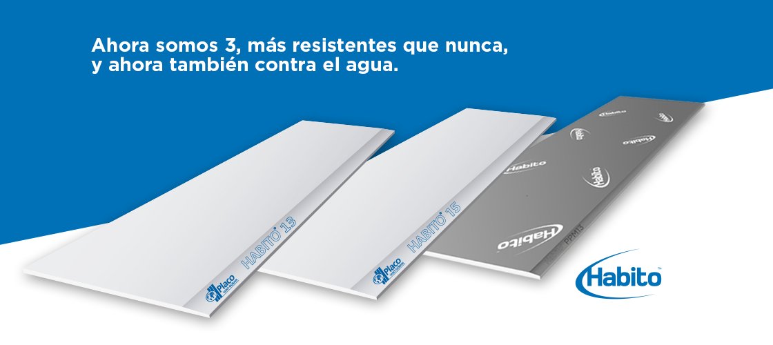 SGplaco's tweet photo. Ampliamos nuestra gama 'Habito' con dos nuevas referencias: ‘Habito 13 PPM’, especialmente diseñada para zonas húmedas y ‘Habito 15’ a tabiques de 15 mm de una sola placa por cara. ¡Conócelas aquí! 👉 https://t.co/1zfpUftwVG https://t.co/VkuU0Ufhj2