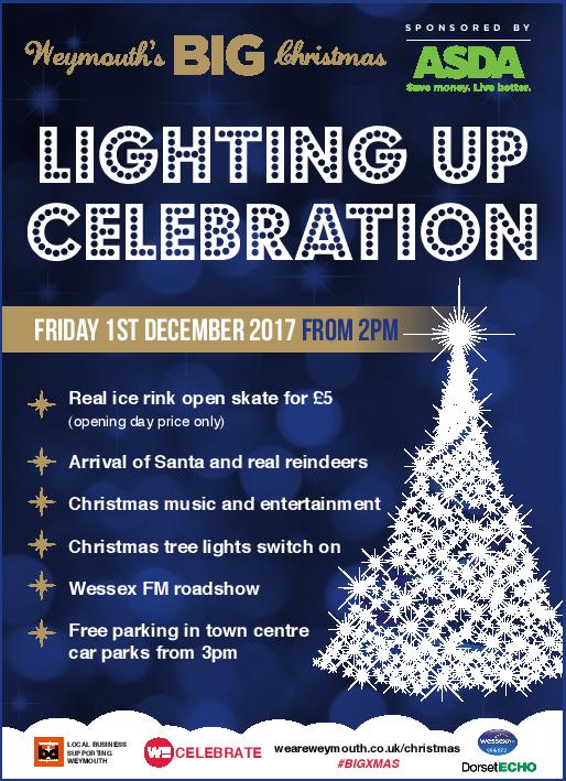 WeAreWeymouthUK's tweet photo. Weymouth#s #BIGXmas is coming on Friday 1st December with @WessexFM https://t.co/J0f5T9SDXD Please come on down and join in the fun from 2pm.  Shops Open. Entertainment . Santa . Reindeer and Skate for £5 ... #WESKATE https://t.co/KXXktWu3rk