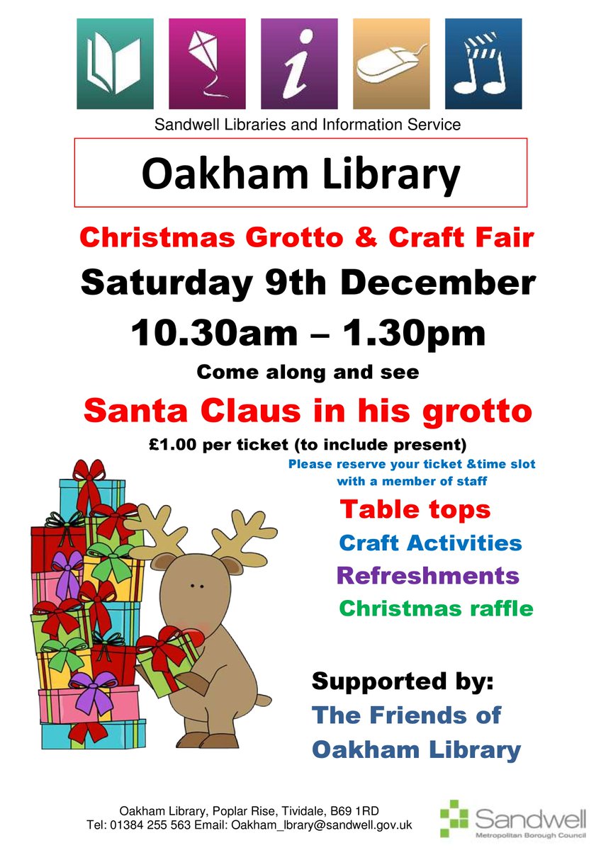 GM2LF_Official's tweet photo. Don't miss the Christmas Grotto and Craft Fair on 9/12/2017, 10.30am - 1.30pm at Oakham Library #Christmas #oakhamlibrary https://t.co/uZHBDt1Ng9