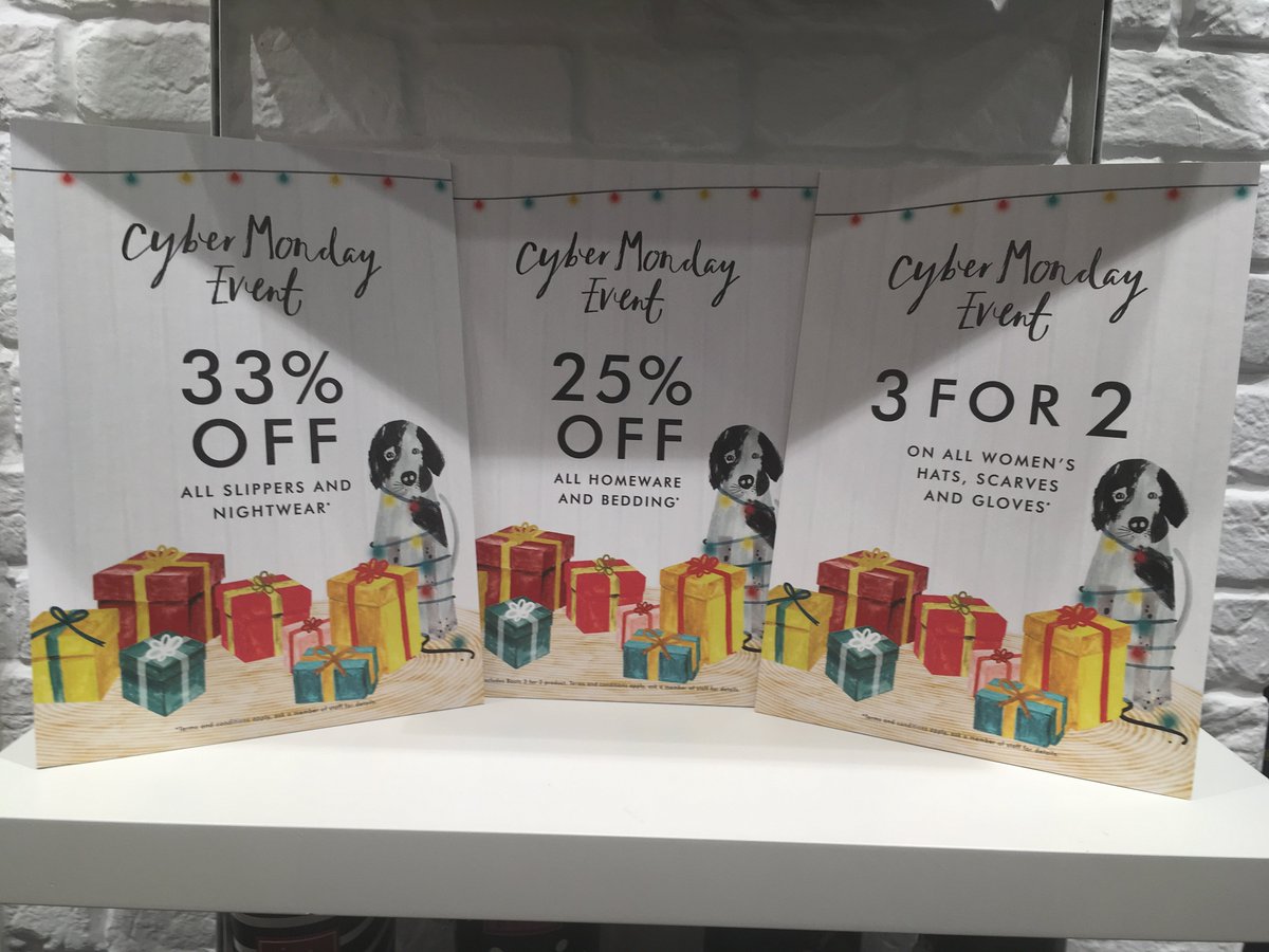 Only a few hours left to catch those #CyberMonday deals. Pop in store <a href="/StCathsWalk/">St. Catherine's Walk</a> before we close to make sure you don't miss out. #joules #ChristmasIsComing #giftideas #DontMissOut