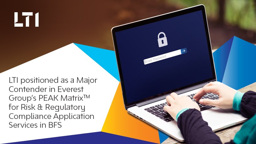 LTIMindtreeOFCL's tweet image. Everest Group recognizes us as a #MajorContender for Risk &amp;amp; Regulatory Compliance #PEAKMatrix goo.gl/UZLnnf