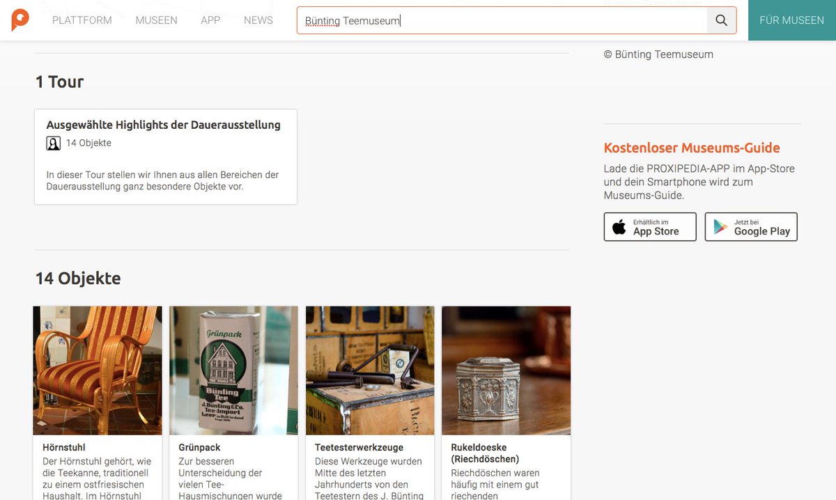 proxipedia's tweet photo. Ab sofort können ausgewählte Highlights der Dauerausstellung des Bünting Teemuseum bei PROXIPEDIA entdeckt werden! 🎉 Einfach in der PROXIPEDIA APP oder auf der Webplattform suchen und direkt die tollen Inhalte ansehen! 👉  https://t.co/n8F9DEztGP https://t.co/pvCJBlux1R