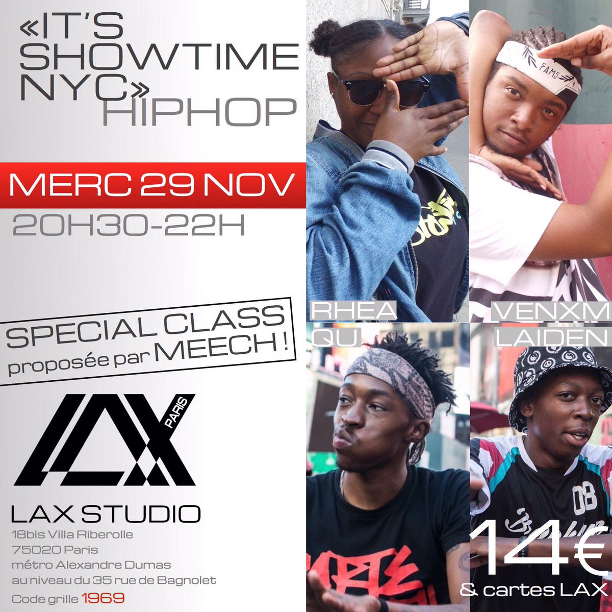 CieparTerre's tweet photo. RDV pour un cours de Litefeet / Flexin au @LAX_STUDIO menés par 4 danseurs d'IST qui avaient participé au projet #GraphicCyphers à New York, concept chorégraphique immersif imaginé par Anne Nguyen.
C'est ce mercredi 29 novembre de 20h30 à 22h.
+ d'infos > https://t.co/JgQ7QqM9Je https://t.co/ne4a3xYafs