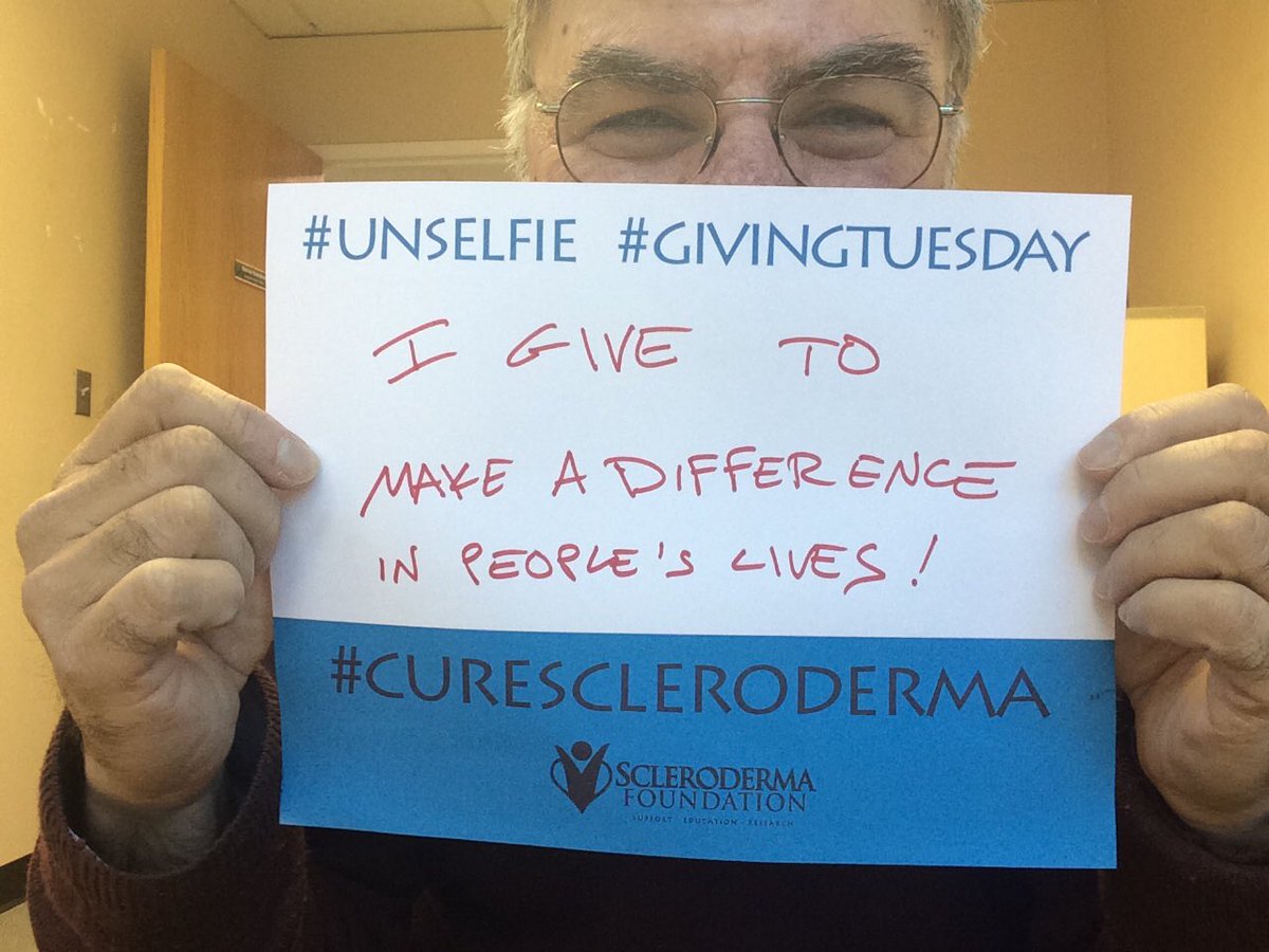stevesookikian's tweet image. #CureScleroderma #Unselfie #GivingTuesday @Scleroderma Foundation