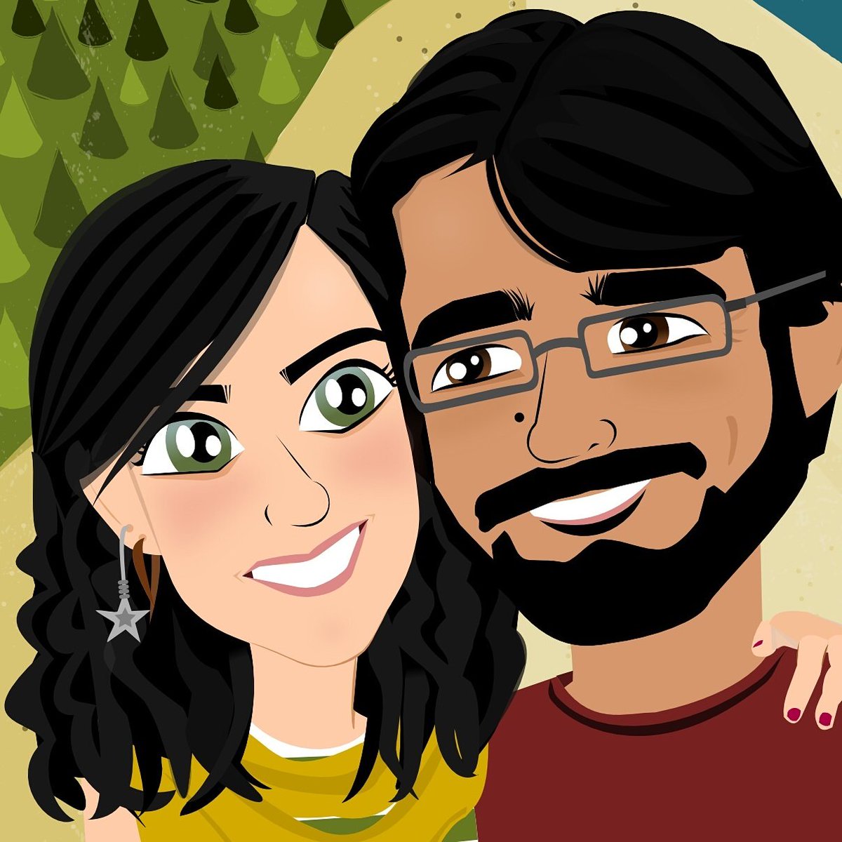 _MissMint's tweet photo. Buscas un regalo especial? Regala retratos Mint. #wedding #customillustration #customportrait #drawung #vector https://t.co/N88qcSrWSL https://t.co/wLcjS7hFWc