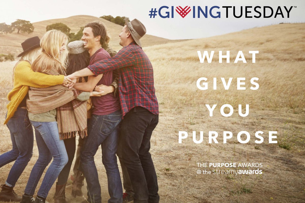 Give back today on #GivingTuesday. What drives your purpose? #PurposeAwards