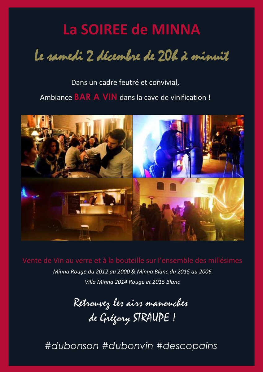 VillaMinna's tweet photo. "LES 48H DE VERTICALES" 2 &amp; 3 DEC 2017 @VillaMinna
#verticalederouge #verticaledeblanc #dégustation #vignerons #igp #Provence #saintcannat #soireedeminna #foodtruck https://t.co/L6s3lJIrll