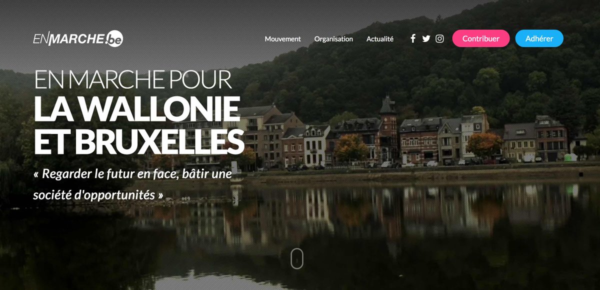 ThTkWB's tweet photo. Découvrez le nouveau site web de EnMarche.be, reflet de la  décentralisation de notre mouvement, d'un projet positif axé sur  l'avenir et de nouvelles méthodes de gestion de la chose publique https://t.co/fpOXyYlSiG https://t.co/kVaGovPaBd