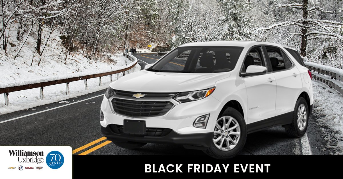 There's only a few days left to take advantage of our Black Friday Sales Event! Visit us today at 250 Toronto St. S, #Uxbridge or call (905) 852-3331. For more info on this 2018 Chevrolet Equinox: bit.ly/2k8eukY